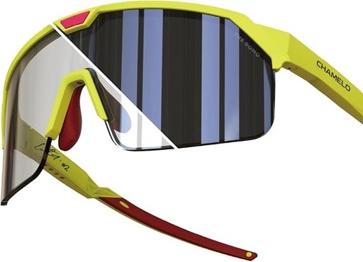 Chamelo Sport Shield Slider HVL Neon Pink Neon Yellow - The Domo